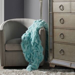 Z Gallerie Oslo Throw Turquoise